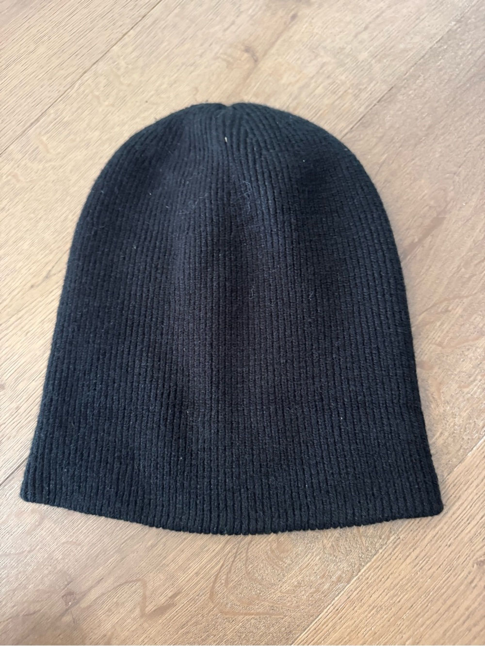 Main Character Black Ribbed Knit Beanie